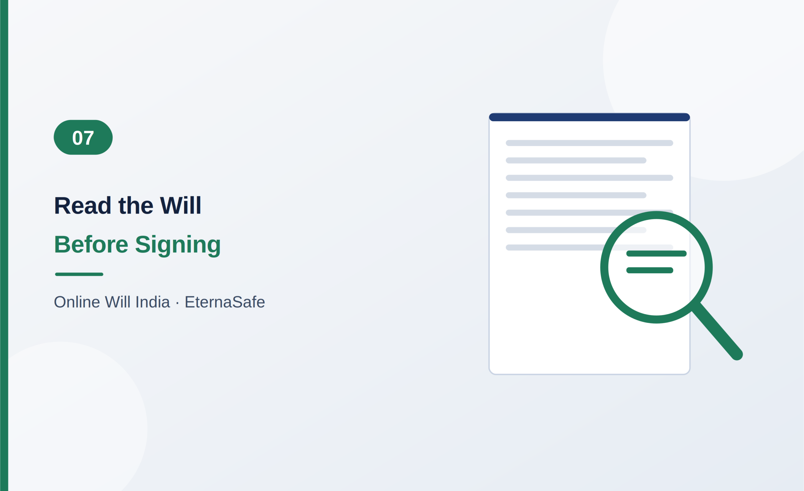 a magnifier over a Will